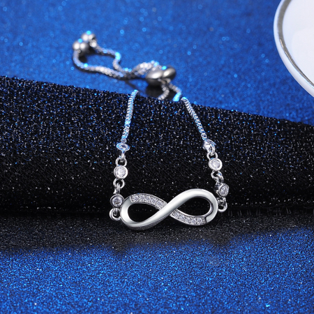 Bratara din Argint 925 reglabila 17 - 20 cm – Infinite Love, Bijuterii Nadiela [2]