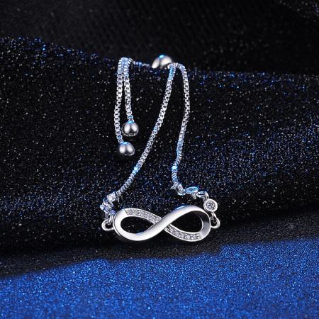 Bratara din Argint 925 reglabila 17 - 20 cm – Infinite Love, Bijuterii Nadiela [1]