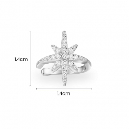 Cercei clips, Shiny Star Clips Bijuterii Nadiela [4]