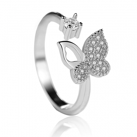 Inele - Inel din Argint 925 reglabil – Butterfly ring, Bijuterii Nadiela