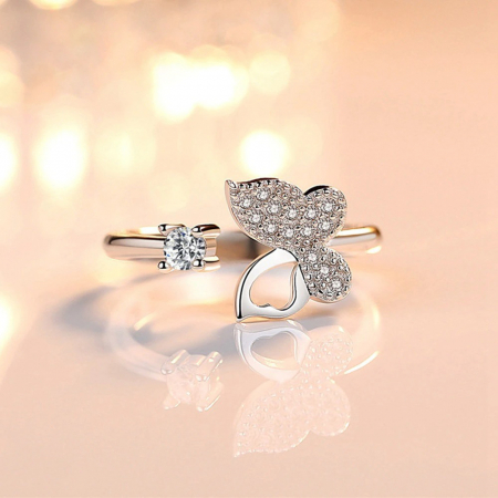 Inel din Argint 925 reglabil – Butterfly ring, Bijuterii Nadiela [4]
