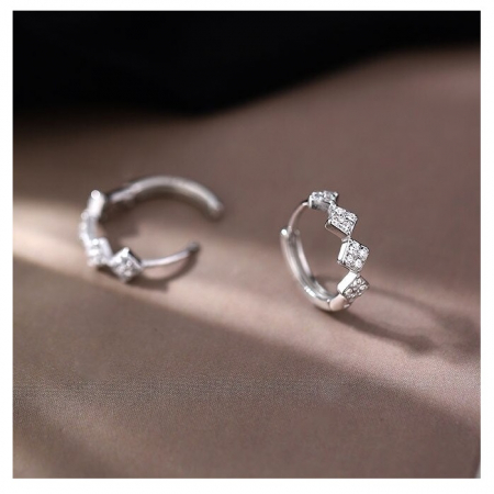 Cercei Argint 925 – Geometric Diamond, Bijuterii Nadiela [4]