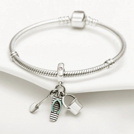 Talisman Argint 925, Charm compatibil Pandora – Playing in the sand, Bijuterii Nadiela [2]