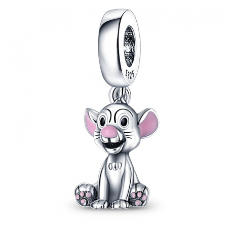 Talismane cu animale - Talisman Argint 925, Charm compatibil Pandora – Pink little Panther, Bijuterii Nadiela