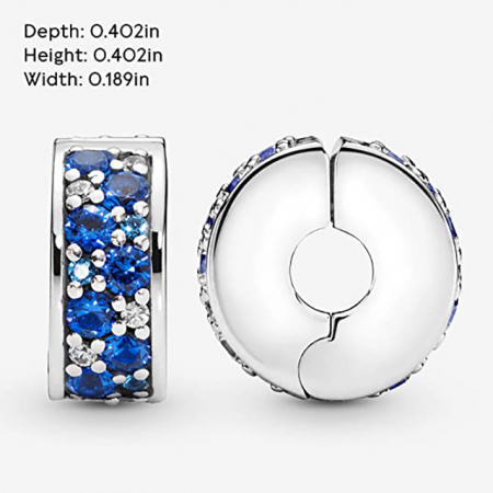 Clips pentru Bratari Pandora din Argint 925 – Royal blue, Bijuterii Nadiela [1]