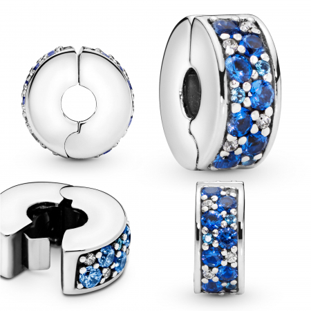 Clips pentru Bratari Pandora din Argint 925 – Royal blue, Bijuterii Nadiela [4]