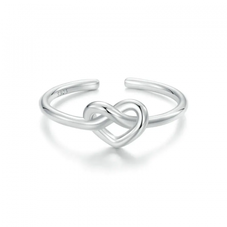 Inele - Inel reglabil din Argint 925 - Crossed heart