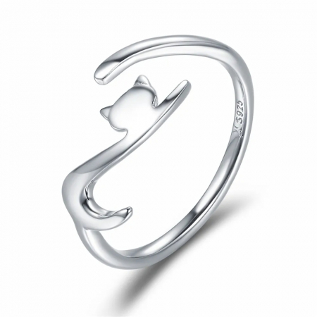 Inele - Bijuterii Nadiela - Inel reglabil din Argint 925 - Cat's ring