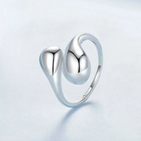 Inel reglabil din Argint 925 - Little drops of love [4]
