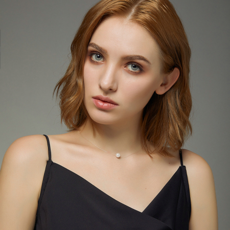 Bijuterii Nadiela, Lantisor invizibil cu Pandantiv din Argint 925 - Perluta [1]