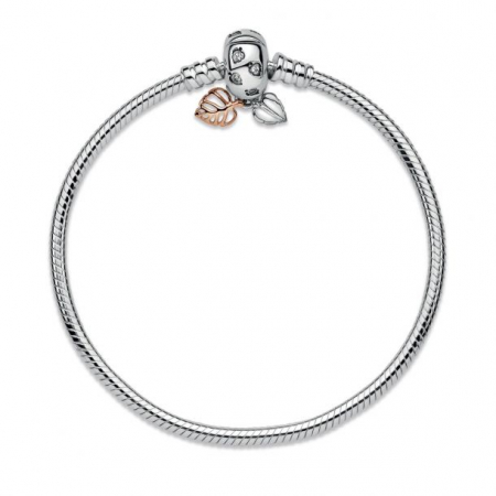 Bratara pentru talismane compatibile Pandora din Argint 925 – Leaves & Snake 17cm, Bijuterii Nadiela [4]