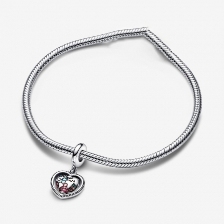 Talisman Argint 925, Charm compatibil Pandora – My Family, My Friends, My World, Bijuterii Nadiela [2]