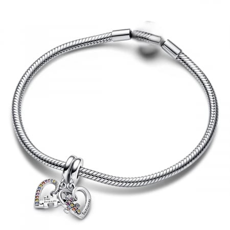 Talisman Argint 925, Charm compatibil Pandora – True friends, Bijuterii Nadilea [3]