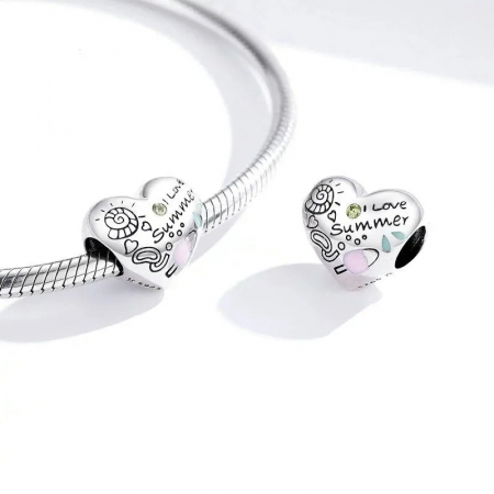 Talisman Argint 925, Charm compatibil Pandora – I love summer, Bijuterii Nadiela [2]