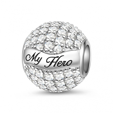 Talismane cu mesaje - Talisman Argint 925, Charm compatibil Pandora – My Hero, Bijuterii Nadiela