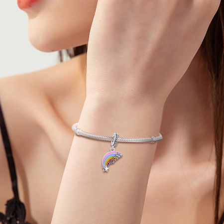 Talisman Argint 925, Charm compatibil Pandora – Curcubeul, Bijuterii Nadiela [4]