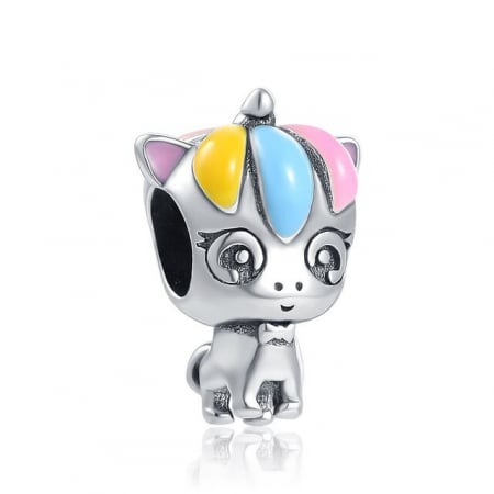 Talismane cu animale - Talisman Argint 925, Charm compatibil Pandora – Micutul Unicorn, Bijuterii Nadiela