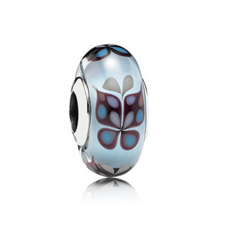Talismane cu animale - Talisman Argint 925, Charm compatibil Pandora – Blue Butterfly, Bijuterii Nadiela