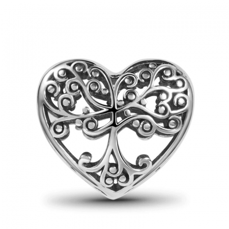 Talismane - Talisman Argint 925, Charm compatibil Pandora – Copacul inimii, Bijuterii Nadiela