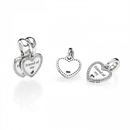 Talisman Argint 925, Charm compatibil Pandora – Friend of my heart, Bijuterii Nadiela [2]