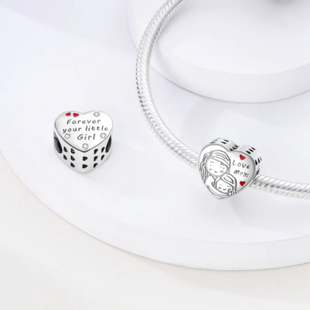 Talisman Argint 925, Charm compatibil Pandora – Mom's Love, Bijuterii Nadiela [2]