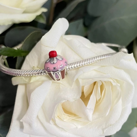 Talisman Argint 925, Charm compatibil Pandora – Little Cupcake, Bijuterii Nadiela [1]