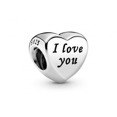 Talismane cu mesaje - Talisman Argint 925, Charm compatibil Pandora – I love you