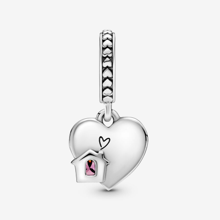 Talisman Argint 925, Charm compatibil Pandora – Home is where the heart is, Bijuterii Nadiela [2]