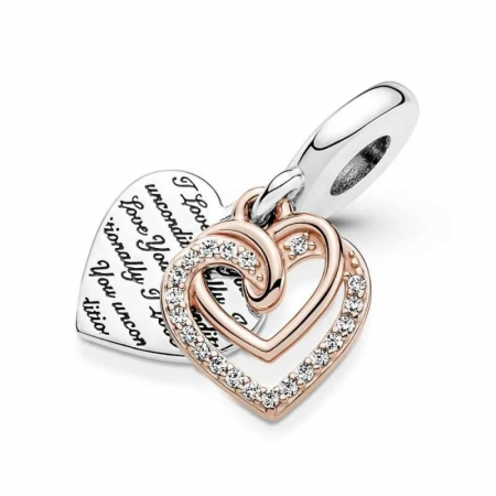 Talisman Argint 925, Charm compatibil Pandora – I Love You Unconditionally, Bijuterii Nadiela [1]