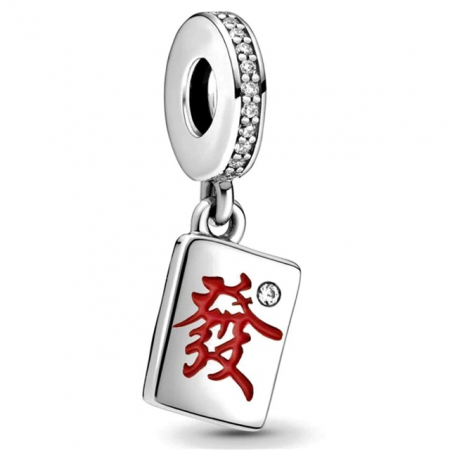 Talismane cu mesaje - Talisman Argint 925, Charm compatibil Pandora – Mahjong game, Bijuterii Nadiela