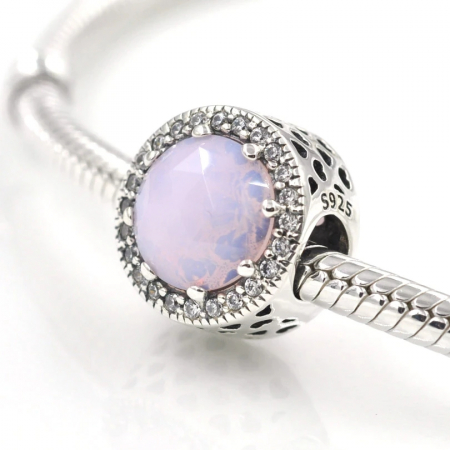 Talisman Argint 925, Charm compatibil Pandora – Pink stone, Bijuterii Nadiela [3]