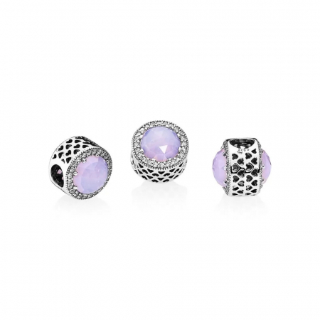 Talisman Argint 925, Charm compatibil Pandora – Pink stone, Bijuterii Nadiela [2]