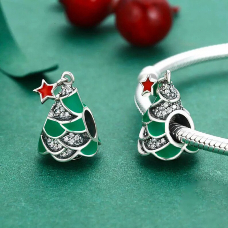 Talisman Argint 925, Charm compatibil Pandora – Christmas tree, Bijuterii Nadiela [2]