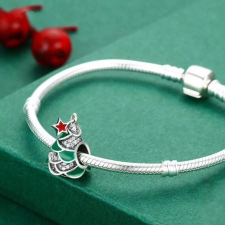 Talisman Argint 925, Charm compatibil Pandora – Christmas tree, Bijuterii Nadiela [1]