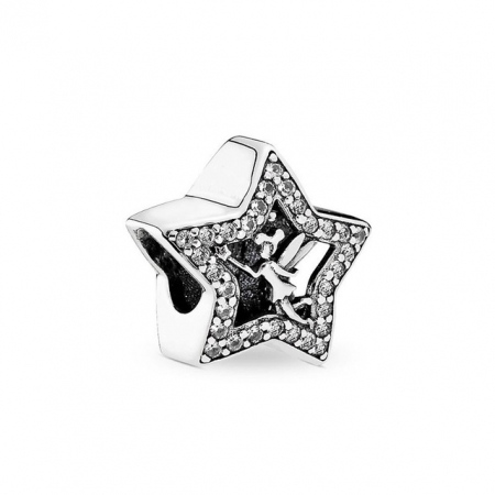 Talismane cu zirconiu - Talisman Argint 925, Charm compatibil Pandora – A fairy's star, Bijuterii Nadiela