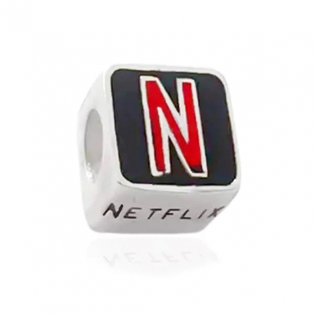 Talismane cu teme - Talisman Argint 925, Charm compatibil Pandora – Netflix Addicted, Bijuterii Nadiela