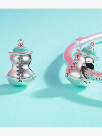 Nadiela Talisman Argint 925, compatibil Pandora – Blue baby bottle [1]