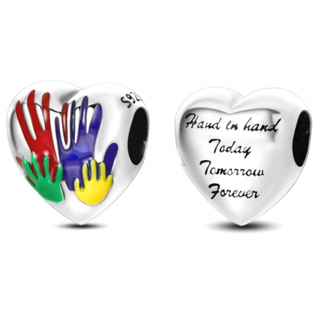 Bijuterii Nadiela, Talisman Argint 925, compatibil Pandora – Hand in Hand [1]