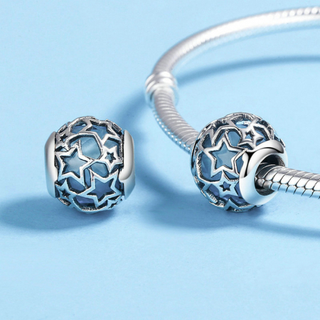 Talisman Argint 925, compatibil Pandora – Blue Stars [3]
