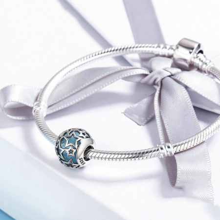 Talisman Argint 925, compatibil Pandora – Blue Stars [2]