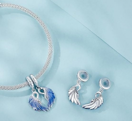 Talisman Argint 925, compatibil Pandora – Blue Wings [3]