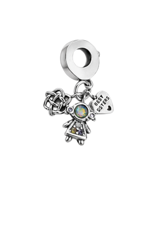 Talismane cu teme - Nadiela Talisman Argint 925, compatibil Pandora – Cea mai buna sora