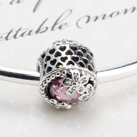 Talisman Argint 925, Charm compatibil Pandora – Blessed Flower, Bijuterii Nadiela [1]