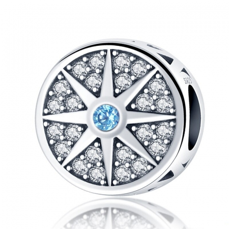 Talismane - Talisman Argint 925, Charm compatibil Pandora – Blue north star, Bijuterii Nadiela