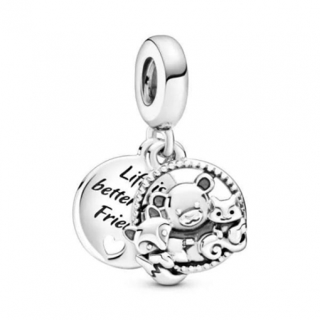 Talisman Argint 925, Charm compatibil Pandora – Close friends, Bijuterii Nadiela [1]