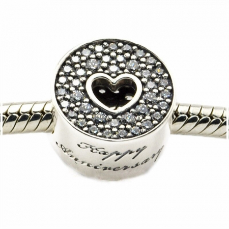 Talisman Argint 925, Charm compatibil Pandora – Happy Anniversary, Bijuterii Nadiela [2]