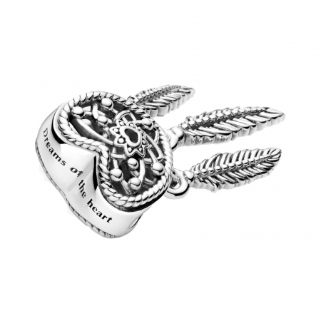 Talisman Argint 925, Charm compatibil Pandora – Heart dream catcher, Bijuterii Nadiela [3]