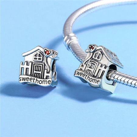 Talisman Argint 925, Charm compatibil Pandora – Sweet Home, Bijuterii Nadiela [2]