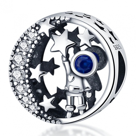 Talismane cu zirconiu - Talisman Argint 925, Charm compatibil Pandora – Take Me to the Stars, Bijuterii Nadiela