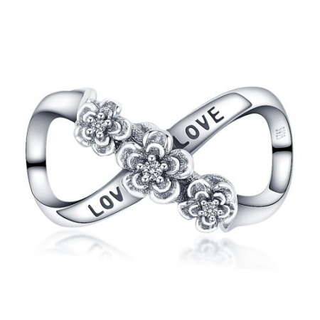 Talismane cu mesaje - Talisman Argint 925, Charm compatibil Pandora – Infinit Love, Bijuterii Nadiela